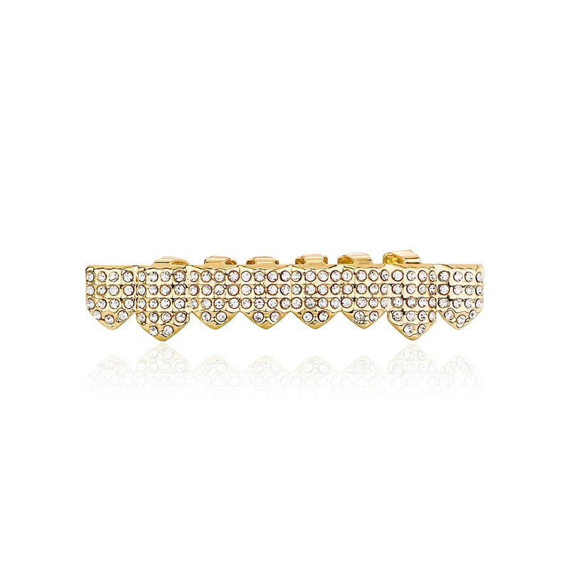 Bling Cubic Zircon Hip Hop Teeth Grillz For Unisex