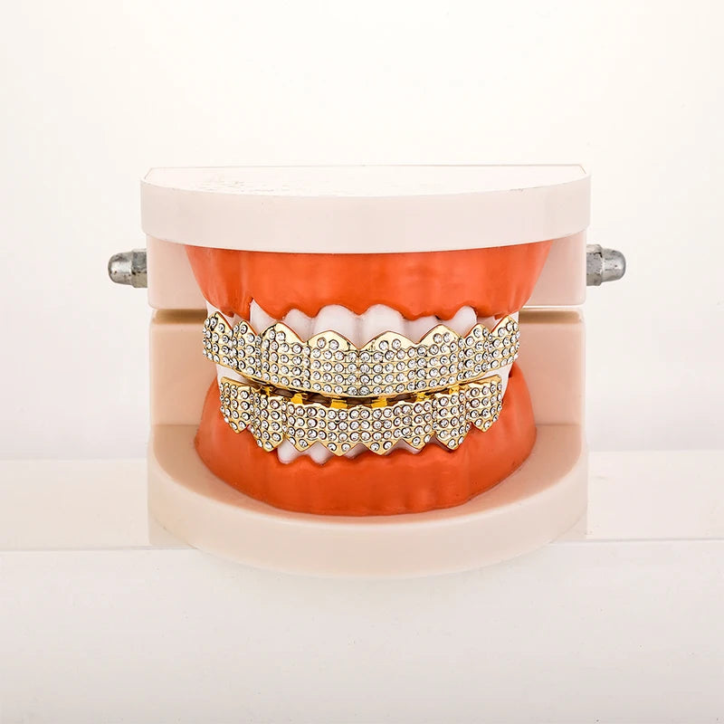 Bling Cubic Zircon Hip Hop Teeth Grillz For Unisex