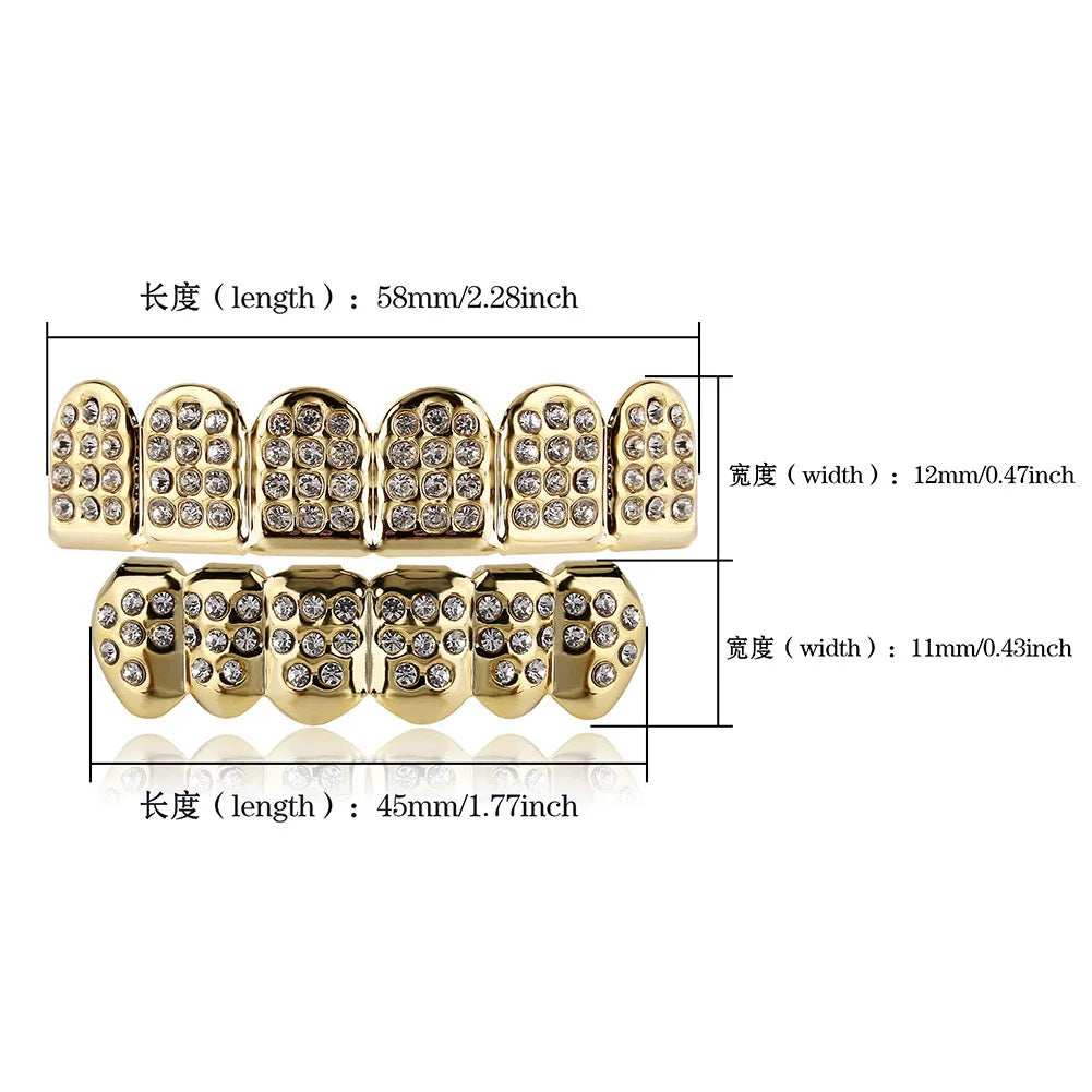 TOPGRILLZ Fashion Hip Hop Gold Silver Color