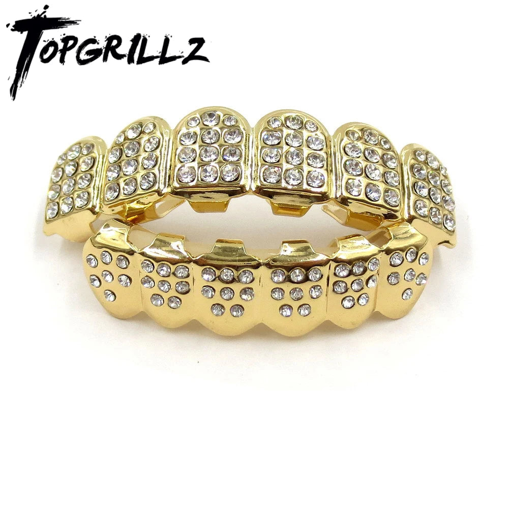 TOPGRILLZ Fashion Hip Hop Gold Silver Color