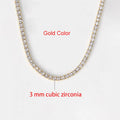 Chain Necklace For Women Luxury Cubic Zircon Crystal Short Hiphop