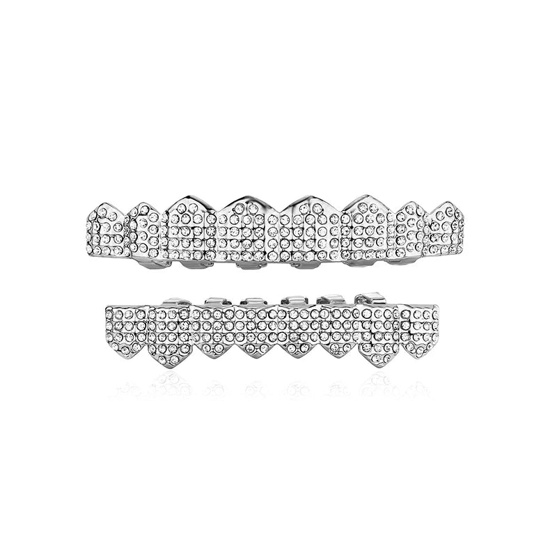 Bling Cubic Zircon Hip Hop Teeth Grillz For Unisex