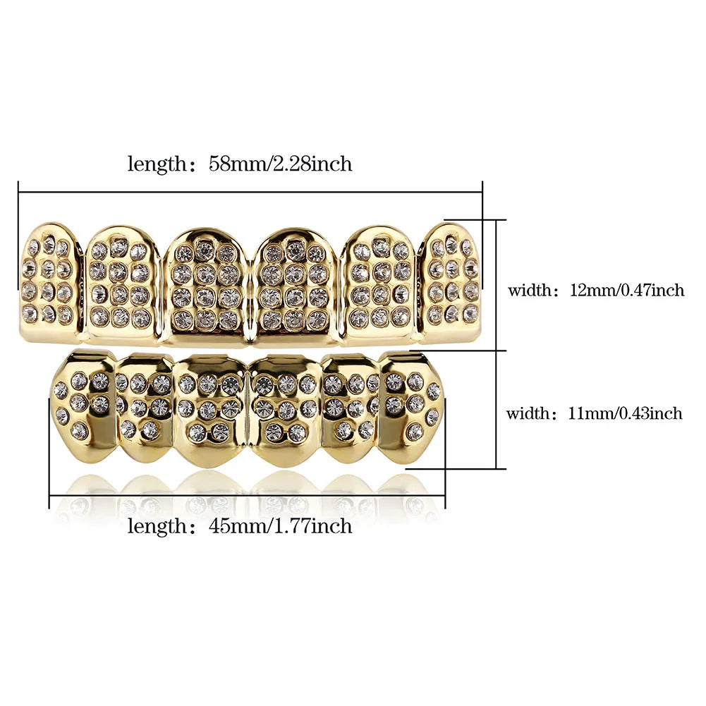 TOPGRILLZ Fashion Hip Hop Gold Silver Color